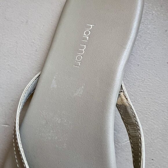 Hari Mari Cloud Light Taupe Gray Toe Post Thong Flip Flop Sandal Women’s 10 - Picture 8 of 16